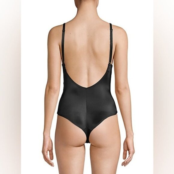 SPANX Black Suit Your Fancy Plunge Low-Back Thong Bodysuit - XL - Picture 11 of 13